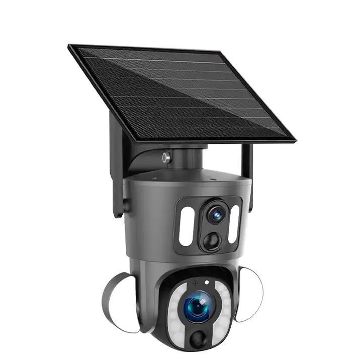 Dual Lens Solar Wifi Intelligent Camera With 9W Solar Panel 5-40M IR Distance