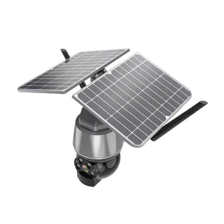 1080P 9600mAh Battery WIFI Solar Camera LED Full Color Night Vision PTZ Zoom